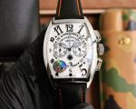 Franck Muller Casablanca 42*55mm Quartz Movement White Face Calfskin Band White Gold Watch